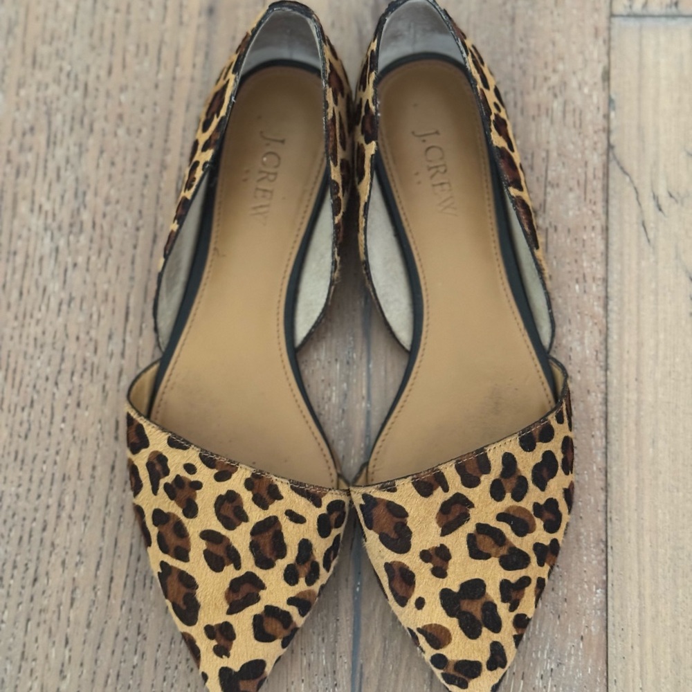J. Crew Brown Leopard Print Flats